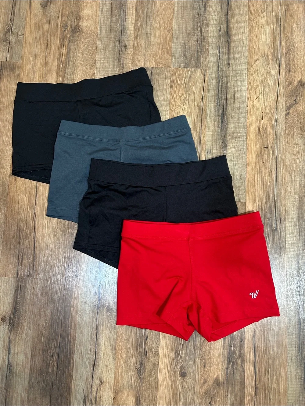 Varsity Youth Bundle of Black Red Gray Compression Short Sz Small